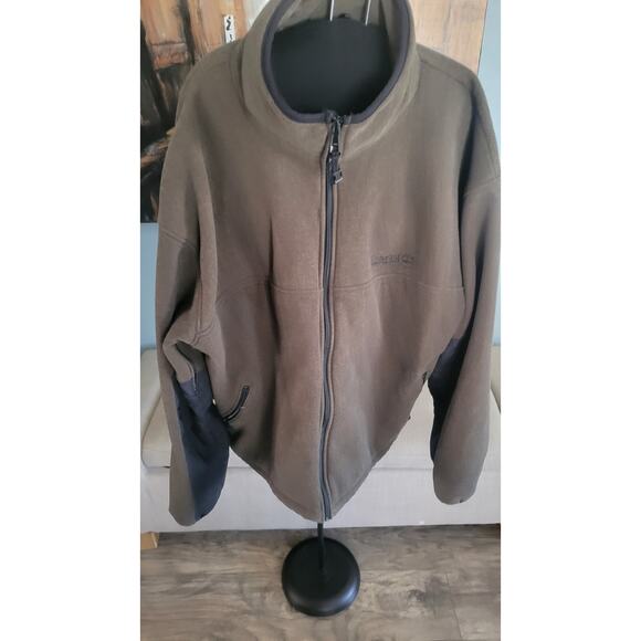 Timberland Performance Polartec Fleece Jacket Brown Full Zip XXL Outdoor... - Picture 1 of 10